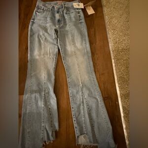 MOTHER Light Blue Flare Jeans